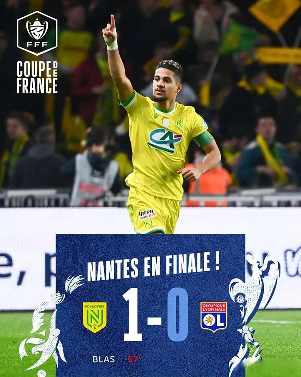 里昂在与南特的比赛中获得胜利