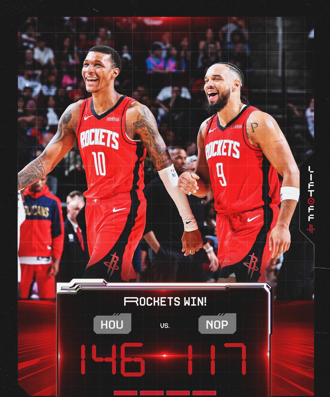 火箭主场击败黄蜂，豪取三连胜